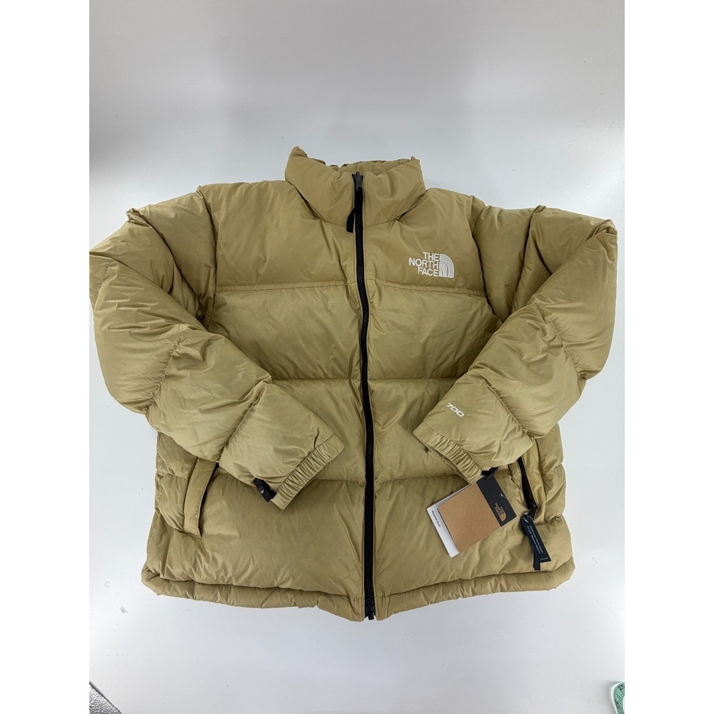 The North Face Womens SZ XS 1996 Retro Nuptse 700 Down Puffer Jacket Khaki Stone